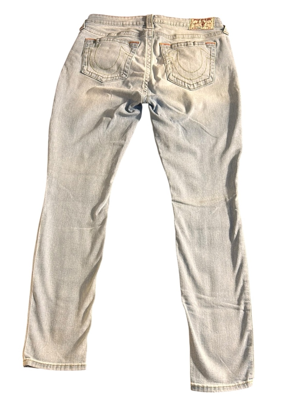 True Religion Light Wash Straight Leg Denim Jeans Size 31